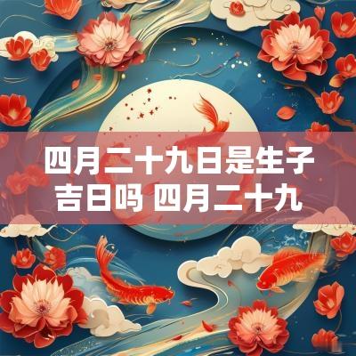 四月二十九日是生子吉日吗 四月二十九日子好不好