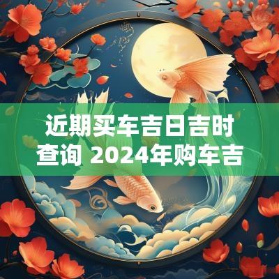 近期买车吉日吉时查询 2025年购车吉日吉时查询