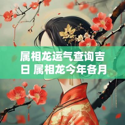 属相龙运气查询吉日 属相龙今年各月运气2026