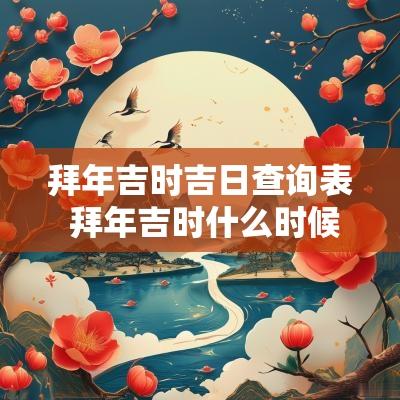 拜年吉时吉日查询表 拜年吉时什么时候