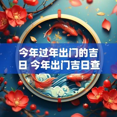 今年过年出门的吉日 今年出门吉日查询