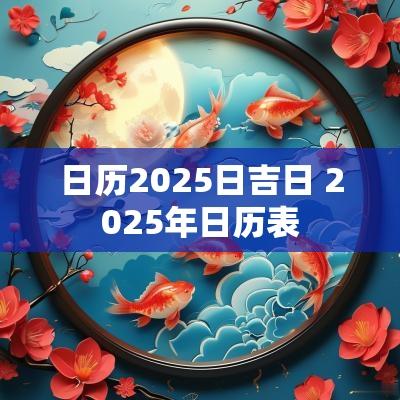 日历2025日吉日 2025年日历表