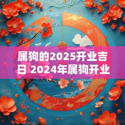 属狗的2025开业吉日 2025年属狗开业最佳时间