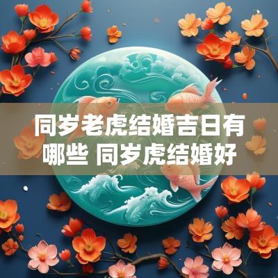 同岁老虎结婚吉日有哪些 同岁虎结婚好吗