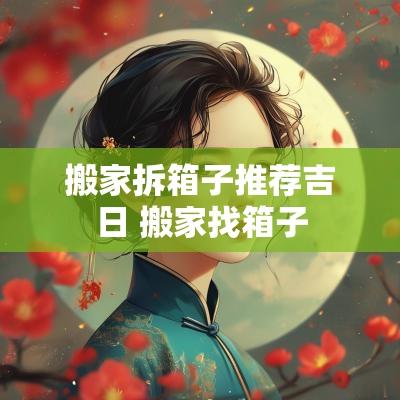 搬家拆箱子推荐吉日 搬家找箱子