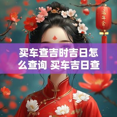 买车查吉时吉日怎么查询 买车吉日查询2025年
