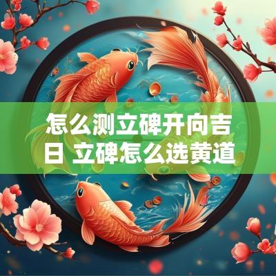 怎么测立碑开向吉日 立碑怎么选黄道吉日