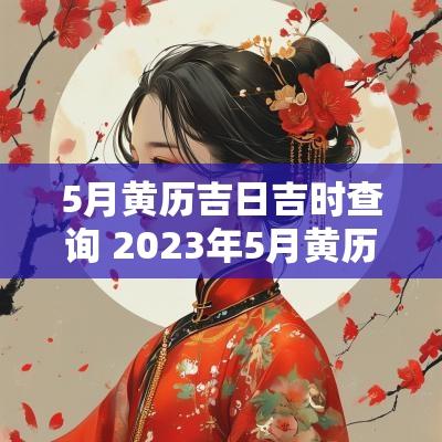 5月黄历吉日吉时查询 2025年5月黄历查询黄道吉日吉时