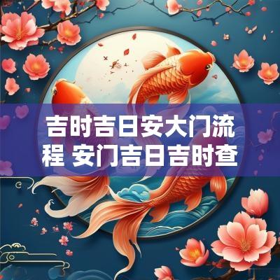 吉时吉日安大门流程 安门吉日吉时查询大全本月