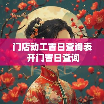 门店动工吉日查询表 开门吉日查询