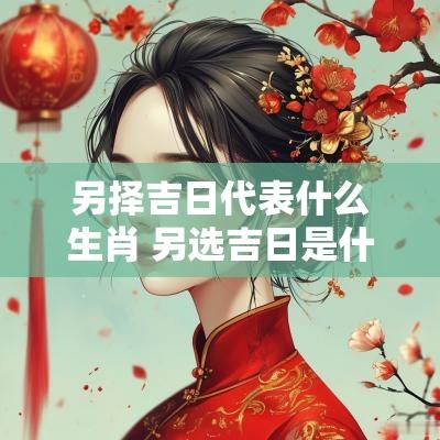 另择吉日代表什么生肖 另选吉日是什么意思