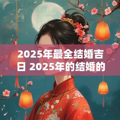 2025年最全结婚吉日 2025年的结婚的大黄道吉日 2025年最全结婚吉日 2025年的结婚的大黄道吉日