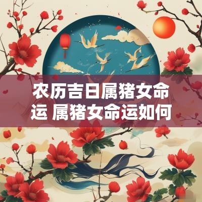 农历吉日属猪女命运 属猪女命运如何