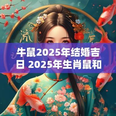 牛鼠2025年结婚吉日 2025年生肖鼠和生肖牛1月结婚吉日