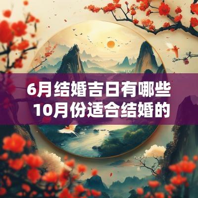 6月结婚吉日有哪些 10月份适合结婚的吉日有哪些
