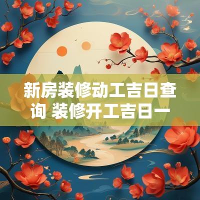 新房装修动工吉日查询 装修开工吉日一览表