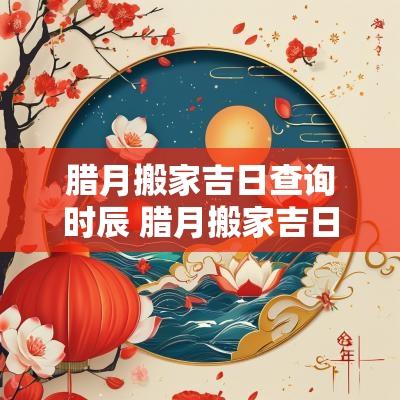 腊月搬家吉日查询时辰 腊月搬家吉日一览表2025