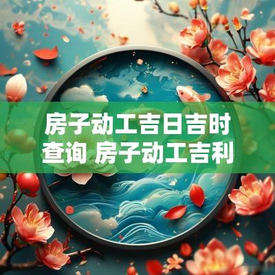 房子动工吉日吉时查询 房子动工吉利话