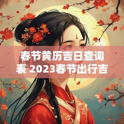 春节黄历吉日查询表 2025春节出行吉日查询 老黄历