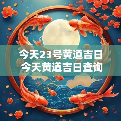 今天23号黄道吉日 今天黄道吉日查询