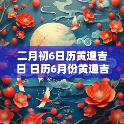 二月初6日历黄道吉日 日历6月份黄道吉日