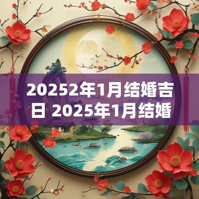 20252年1月结婚吉日 2025年1月结婚黄道吉日