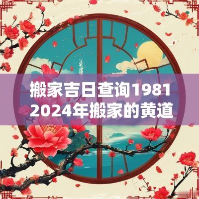 搬家吉日查询1981 2025年搬家的黄道吉日查询