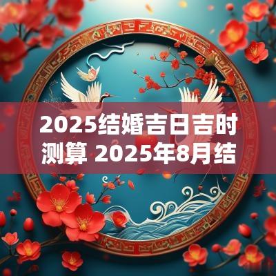 2025结婚吉日吉时测算 2025年8月结婚黄道吉日是哪几天