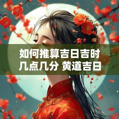 如何推算吉日吉时几点几分 黄道吉日吉时推算法