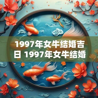 1997年女牛结婚吉日 1997年女牛结婚吉日有哪些