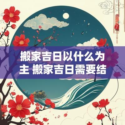 搬家吉日以什么为主 搬家吉日需要结合主人的八字吗