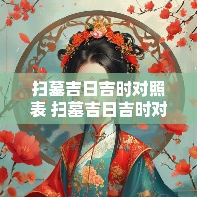 扫墓吉日吉时对照表 扫墓吉日吉时对照表图