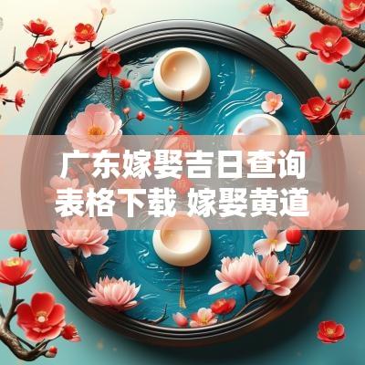广东嫁娶吉日查询表格下载 嫁娶黄道吉日查询2025
