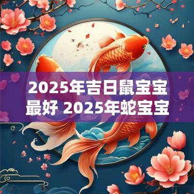 2025年吉日鼠宝宝最好 2025年蛇宝宝几月旺父母