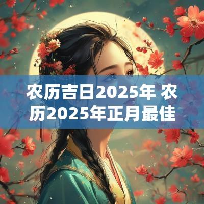 农历吉日2025年 农历2025年正月最佳结婚吉日