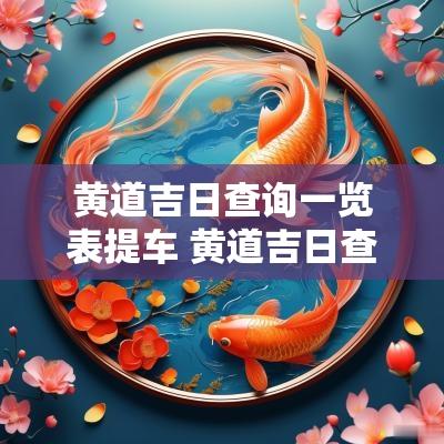 黄道吉日查询一览表提车 黄道吉日查询2025提车时辰