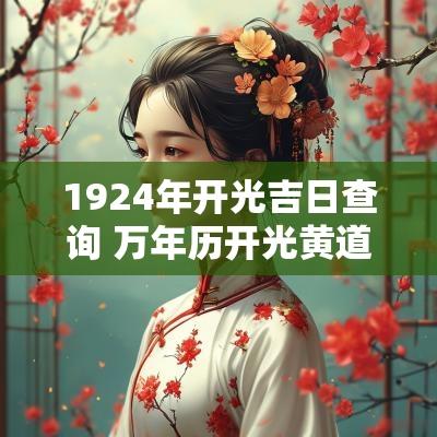 1924年开光吉日查询 万年历开光黄道吉日