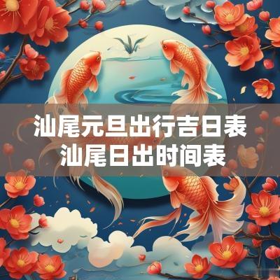 汕尾元旦出行吉日表 汕尾日出时间表