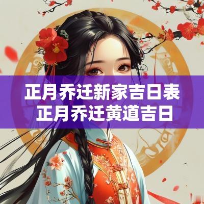 正月乔迁新家吉日表 正月乔迁黄道吉日