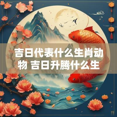 吉日代表什么生肖动物 吉日升腾什么生肖