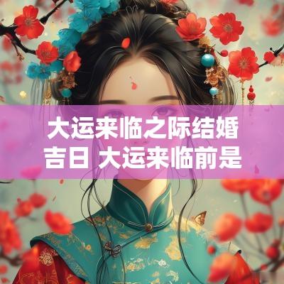 大运来临之际结婚吉日 大运来临前是什么预兆