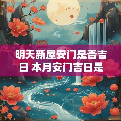 明天新屋安门是否吉日 本月安门吉日是哪几天