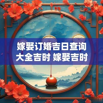 嫁娶订婚吉日查询大全吉时 嫁娶吉时如何确定