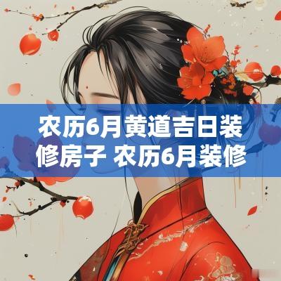 农历6月黄道吉日装修房子 农历6月装修房子哪个日子好