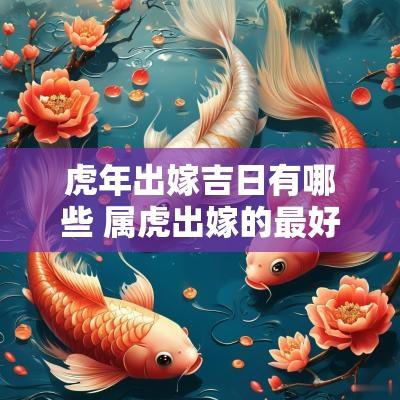 蛇年出嫁吉日有哪些 属虎出嫁的最好月份