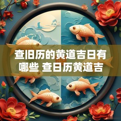 查旧历的黄道吉日有哪些 查日历黄道吉日方法