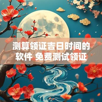 测算领证吉日时间的软件 免费测试领证吉日