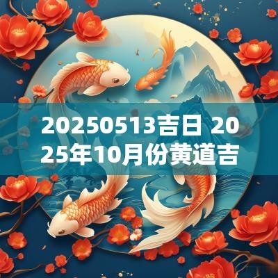 20250513吉日 2025年10月份黄道吉日有哪几天