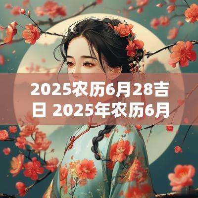 2025农历6月28吉日 2025年农历6月结婚黄道吉日