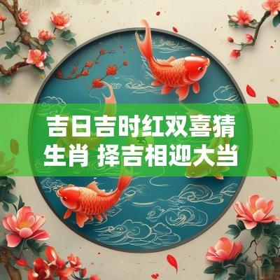 吉日吉时红双喜猜生肖 择吉相迎大当红的生肖